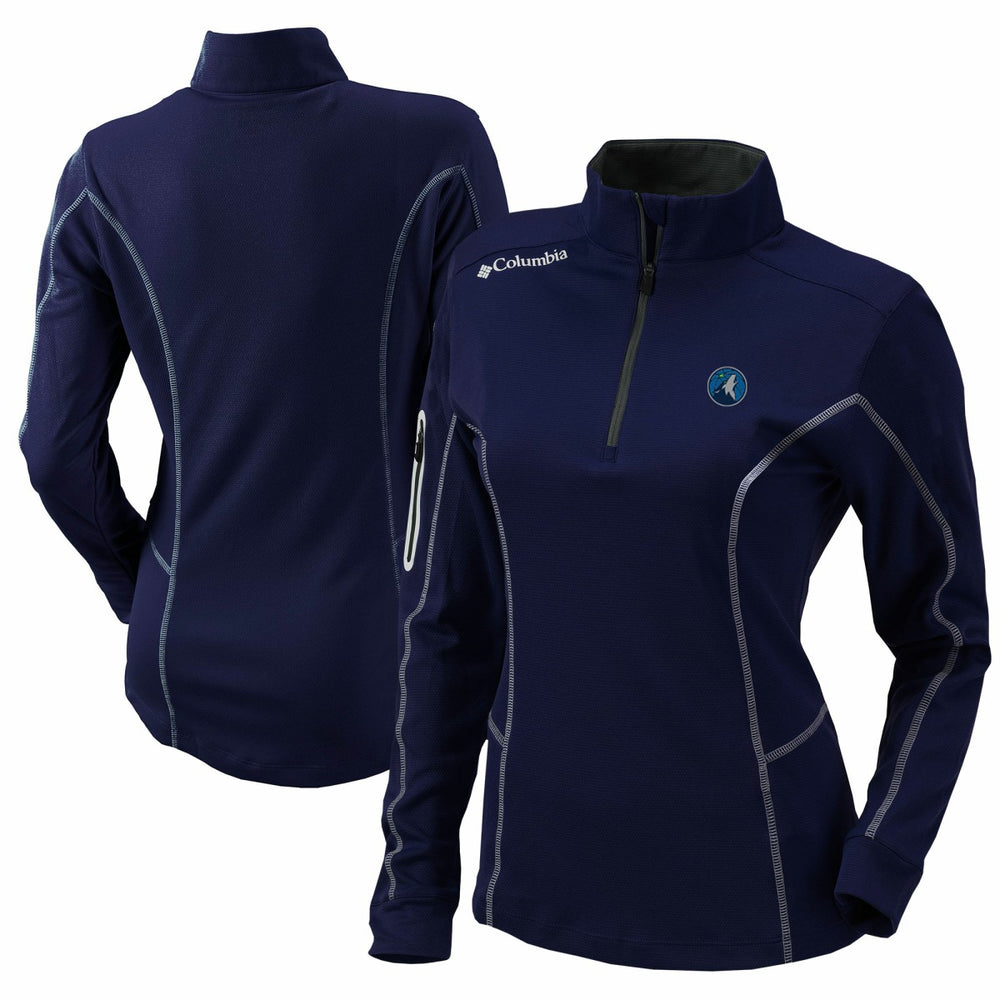 Minnesota Timberwolves Women's Omni-Wick Shotgun Quarter-Zip Pullover Top Navy | Columbia Lifestyle