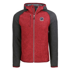 Chicago Cubs Cutter & Buck Stars & Stripes Mainsail Sweater-Knit Full-Zip Hoodie - Heather Red/Heather Charcoal - MLB on Sale