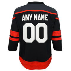 Carolina Hurricanes Youth Home Replica Custom Jersey - Black - NHL 200663287