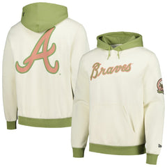 Atlanta Braves New Era Color Pop Pullover Hoodie - Cream/Green - New Era Online