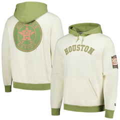 Houston Astros New Era Color Pop Pullover Hoodie - Cream/Green - New Era Lifestyle