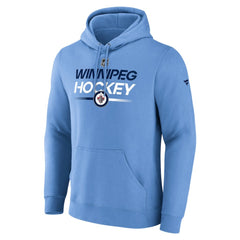 Winnipeg Jets Fanatics Alternate Wordmark Fleece Pullover Hoodie - Light Blue - NHL 200665605