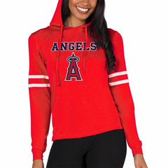 Los Angeles Angels Concepts Sport Women's Marathon Lightweight Lounge Pullover Hoodie - Red - MLB Sale