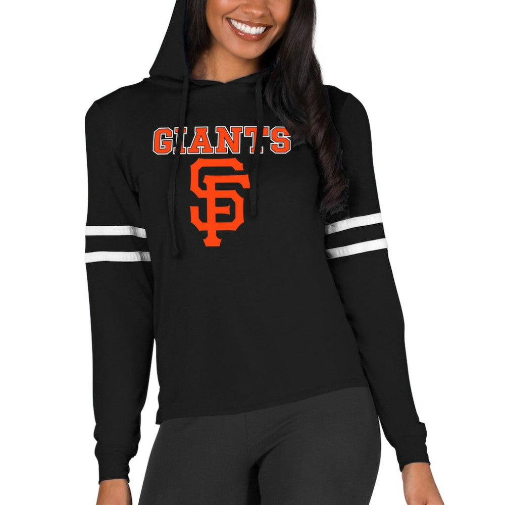 San Francisco Giants Concepts Sport Women's Marathon Lightweight Lounge Pullover Hoodie - Black - MLB Discount