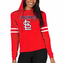 St. Louis Cardinals Concepts Sport Women's Marathon Lightweight Lounge Pullover Hoodie - Red - MLB Sale