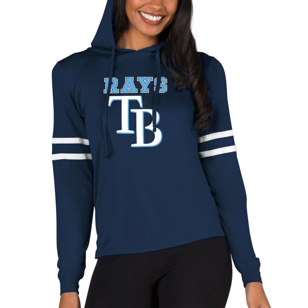 Tampa Bay Rays Concepts Sport Women's Marathon Lightweight Lounge Pullover Hoodie - Navy - MLB Online