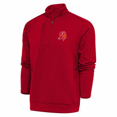 Tampa Bay Buccaneers Adult Throwback Logo Generation Quarter-Zip Pullover Top Red