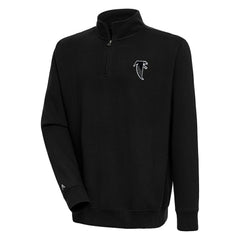 Atlanta Falcons Adult Throwback Logo Victory Quarter-Zip Pullover Top Black