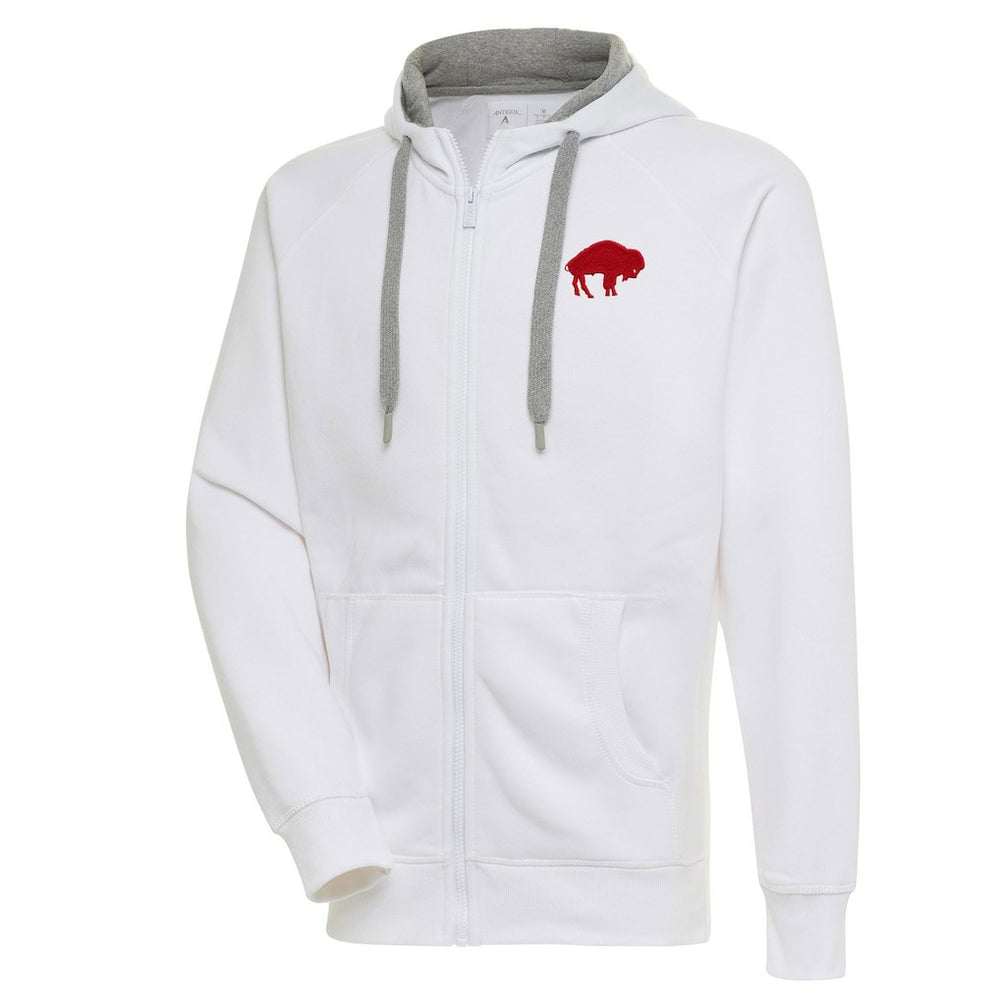 Buffalo Bills Adult Throwback Logo Victory Full-Zip Hoodie White