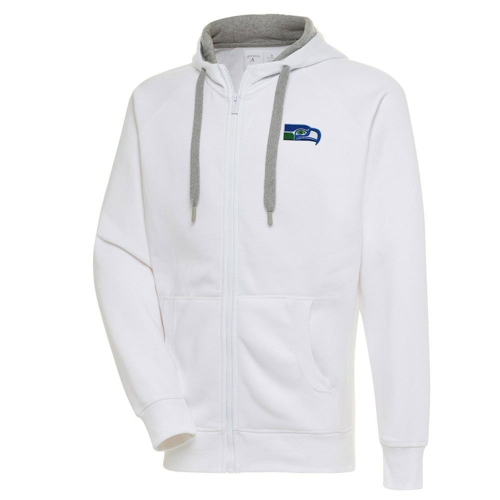Seattle Seahawks Adult Throwback Logo Victory Full-Zip Hoodie White