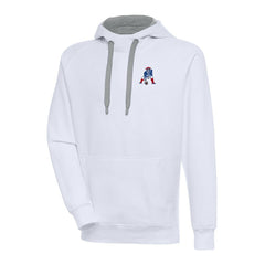 New England Patriots Adult Throwback Logo Victory Pullover Hoodie White