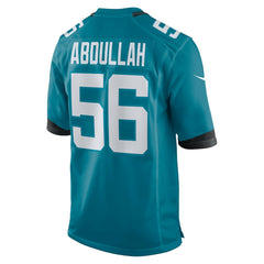 Nike Yasir Abdullah Jacksonville Jaguars Team Game Jersey Teal