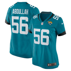 Nike Yasir Abdullah Jacksonville Jaguars Women's Team Game Jersey Teal