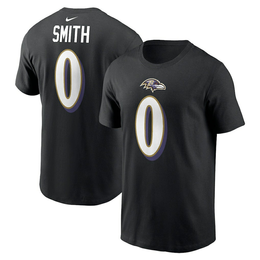 Nike Roquan Smith Baltimore Ravens Player Name & Number T-Shirt Black