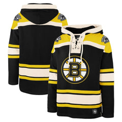 Boston Bruins '47 Big & Tall Superior Lacer Pullover Hoodie - Black - NHL 200683088