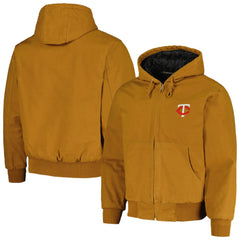 Minnesota Twins Dunbrooke Dakota Work Full-Zip Hoodie Jacket - Brown - MLB Sale