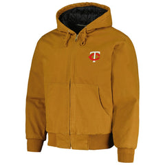 Minnesota Twins Dunbrooke Dakota Work Full-Zip Hoodie Jacket - Brown - MLB Sale