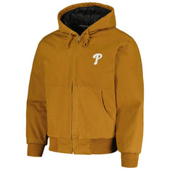 Philadelphia Phillies Dunbrooke Dakota Work Full-Zip Hoodie Jacket - Brown - MLB Online
