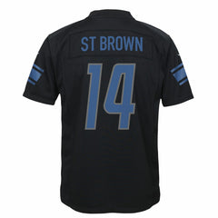 Nike Amon-Ra St. Brown Detroit Lions Youth Game Jersey Black