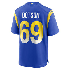 Nike Kevin Dotson Los Angeles Rams Game Jersey Royal