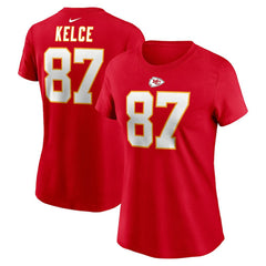 Nike Travis Kelce Kansas City Chiefs Women's Player Name & Number T-Shirt Red