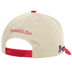 Atlanta Braves Mitchell & Ness Pro Crown Adjustable Hat - Cream - Mitchell & Ness on Sale