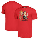Brock Purdy San Francisco 49ers Homage Unisex Caricature Player Tri-Blend T-Shirt Scarlet