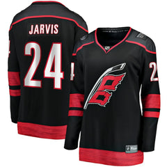 Seth Jarvis Carolina Hurricanes Fanatics Women's Home Breakaway Player Jersey - Black - NHL 200723248