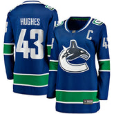 Quinn Hughes Vancouver Canucks Fanatics Women's Home Breakaway Player Jersey - Blue - NHL 200723533