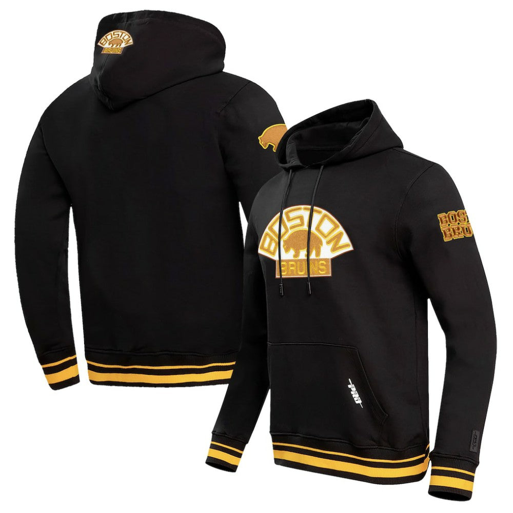 Boston Bruins Pro Standard Retro Classic Fleece Pullover Hoodie - Black - NHL 200723743