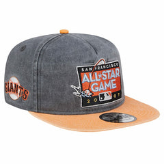 San Francisco Giants New Era 2007 MLB All-Star Game Pigment Dye Golfer Snapback Hat - Black/Orange - New Era Lifestyle