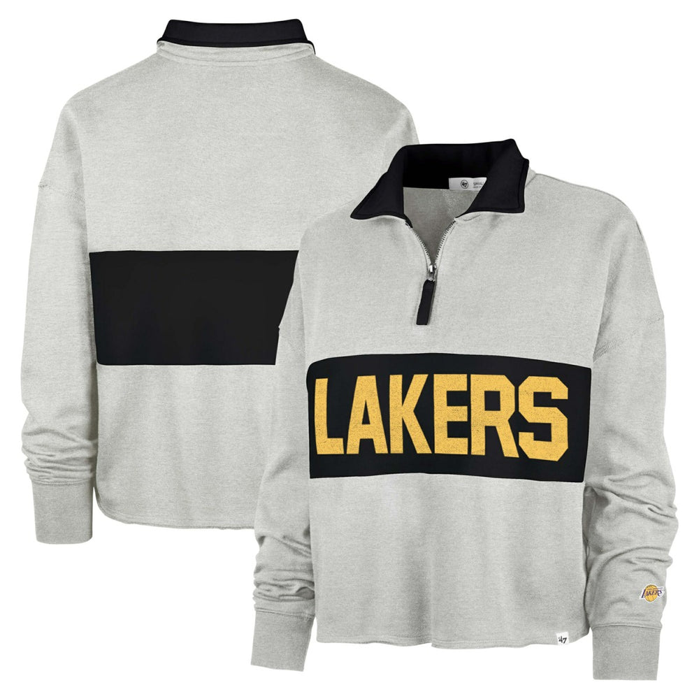 Los Angeles Lakers '47 Women's Breakthrough Remi Quarter-Zip Jacket Heather Gray | 47 brand online