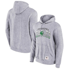 Mitchell & Ness Philadelphia Eagles Pocket Passer Pullover Hoodie Heather Gray