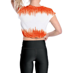 Cincinnati Bengals Certo Women's Cropped Framework T-Shirt White
