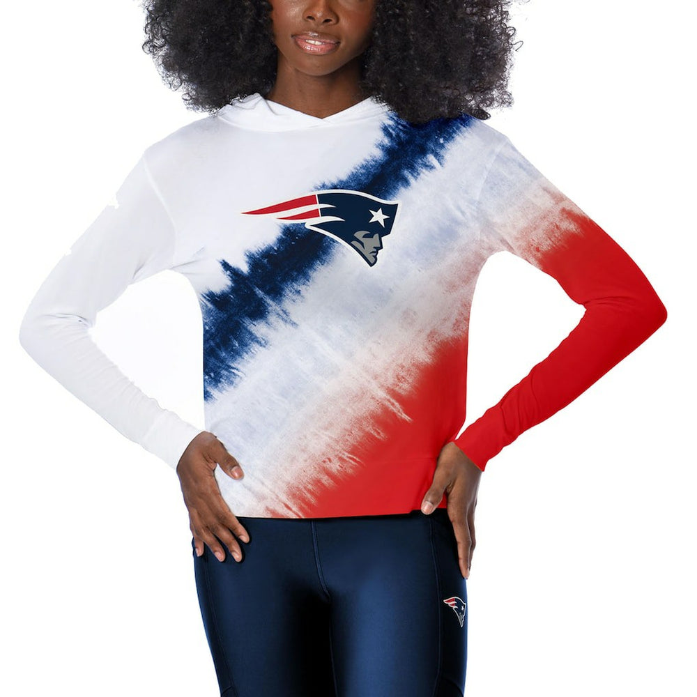 New England Patriots Certo Women's Rundown Lightweight Pullover Hoodie White