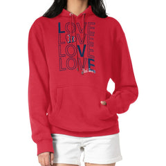 Boston Red Sox G-III 4Her by Carl Banks Women's Love Graphic Fleece Hoodie - Red - MLB Sale