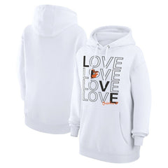 Baltimore Orioles G-III 4Her by Carl Banks Women's Love Graphic Fleece Hoodie - White - MLB Discount