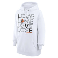 Baltimore Orioles G-III 4Her by Carl Banks Women's Love Graphic Fleece Hoodie - White - MLB Discount