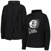 Brooklyn Nets Levelwear Women's Sunset Pullover Sweatshirt Black