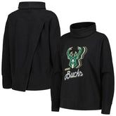 Milwaukee Bucks Levelwear Women's Sunset Pullover Sweatshirt Black