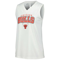 Chicago Bulls Levelwear Women's Paisley Peekaboo Tank Top White