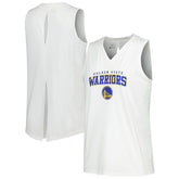 Golden State Warriors Levelwear Women's Paisley Peekaboo Tank Top White