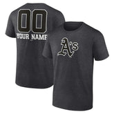 Athletics Personalized Monochrome Name & Number T-Shirt - Charcoal - MLB Online