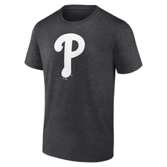 Philadelphia Phillies Personalized Monochrome Name & Number T-Shirt - Charcoal - MLB Lifestyle