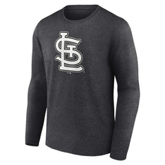 St. Louis Cardinals Personalized Monochrome Name & Number Long Sleeve T-Shirt - Charcoal - MLB on Sale