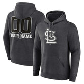 St. Louis Cardinals Personalized Monochrome Name & Number Pullover Hoodie - Charcoal - MLB Online