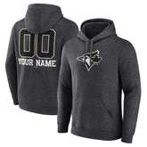 Toronto Blue Jays Personalized Monochrome Name & Number Pullover Hoodie - Charcoal - MLB Sale