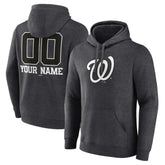 Washington Nationals Personalized Monochrome Name & Number Pullover Hoodie - Charcoal - MLB Online