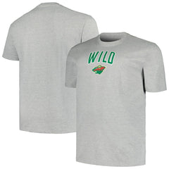 Minnesota Wild Profile Big & Tall Arch Over Logo T-Shirt - Heather Gray - NHL 200745660