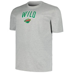 Minnesota Wild Profile Big & Tall Arch Over Logo T-Shirt - Heather Gray - NHL 200745660